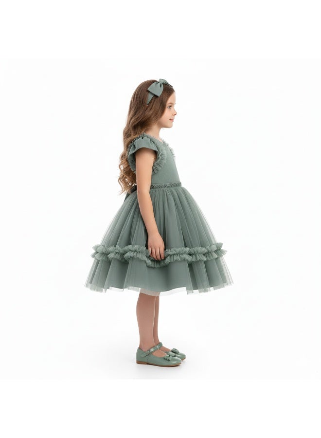 Bidani Mini Olive Glam Dress - Image 3